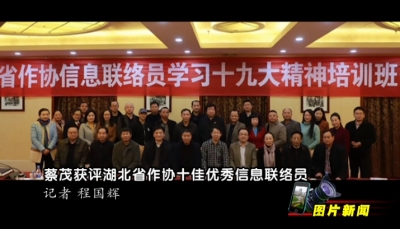 蔡茂获评湖北省作协十佳优秀信息联络员