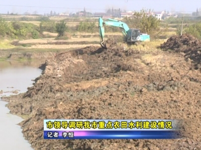 市领导调研我市重点农田水利建设情况    