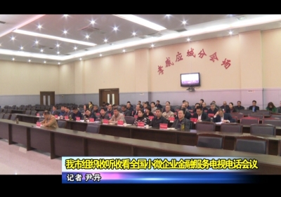 应城市组织收听收看全国小微企业金融服务电视电话会议