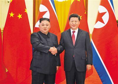 习近平同朝鲜劳动党委员长金正恩举行会谈