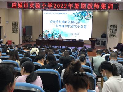 应城市实验小学开展2022年教师暑期集训活动