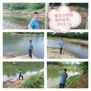 应城城北小学教师组建志愿服务队开展巡河防溺水教育