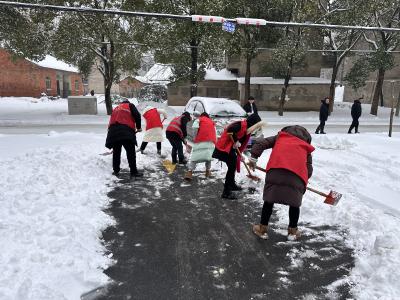 应城城中街道星星社区：志愿者齐上阵    除积雪保畅通