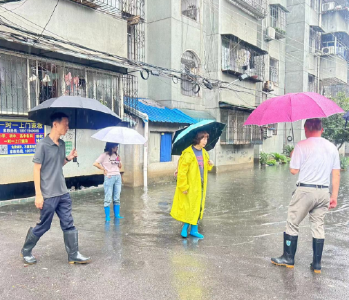 应城市城中街道汪家台社区积极开展暴雨防范应对工作