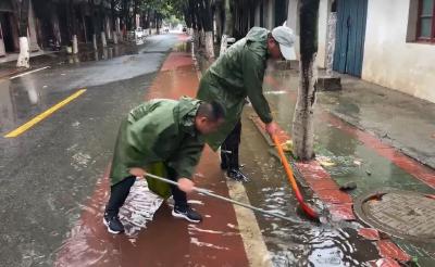 闻“汛”而动   应城城中街道“快”速出击排渍忙