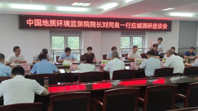 中国地质环境监测院领导来应城开展盐矿考察调研