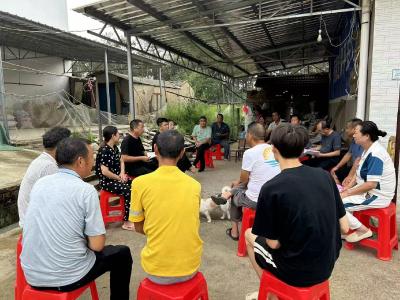 应城市杨岭镇花园村召开共同缔造屋场院子会