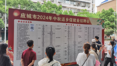 应城市举行2024年中秋返乡促就业招聘会