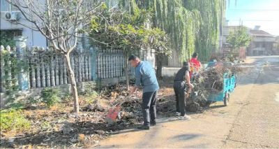 应城市长江埠街道余上村干群携手共建“清洁家园”