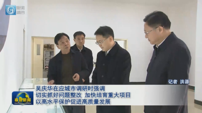 吴庆华在应城市调研时强调 切实抓好问题整改 加快培育重大项目 以高水平保护促进高质量发展 