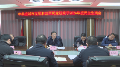 徐长斌参加指导市发改局党组2024年度民主生活会时强调： 强化政治引领 抬升工作标杆 担当更大责任 为谱写中国式现代化应城篇章 服务“支点建设”贡献发改力量