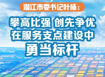 潜江市委书记叶杨：攀高比强 创先争优 在服务支点建设中勇当标杆