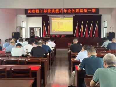 应城市黄滩镇开展干部业务讲堂专题讲座
