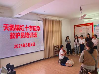 应城市红十字会应急救护培训班“搬进”天鹅镇