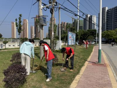 应城市应急管理局开展社区卫生大扫除