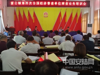雷公镇召开第四次全国经济普查单位清查业务培训会