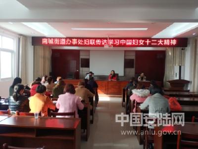 全市各级妇联组织传达学习中国妇女十二大会议精神