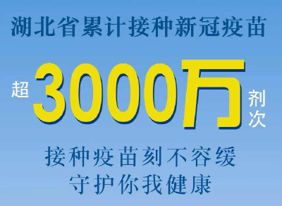 湖北省新冠疫苗接种超过3000万剂次