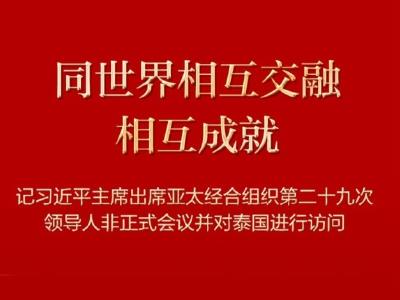 同世界相互交融相互成就——记习近平主席出席亚太经合组织第二十九次领导人非正式会议并对泰国进行访问