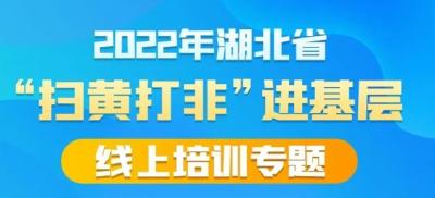 2022年湖北省“扫黄打非”进基层线上培训专题，正式上线！