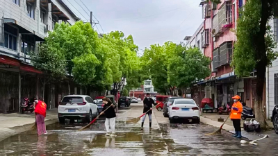 安陆经济开发区开展雨后大扫除活动