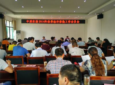 中洲农场召开2016年秋季秸秆禁烧工作动员会 