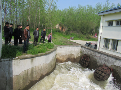 中洲农场泵站进行汛前试车试水