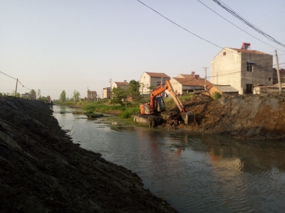 刘家隔镇清挖沟渠促春灌 