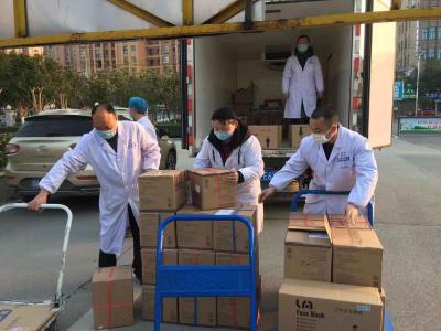 上海市锦天城律师事务所紧急捐赠的医用物质运抵汉川