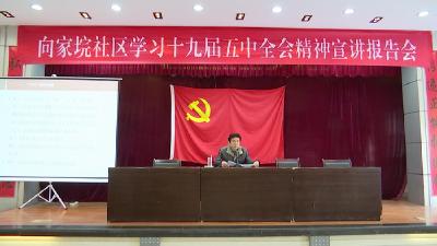 市委宣讲团到向家垸社区宣讲党的十九届五中全会精神