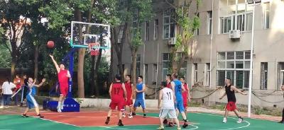 汉川南河垌塚两乡镇机关干部篮球友谊赛举行