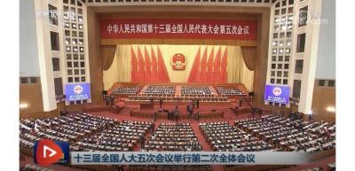十三届全国人大五次会议举行第二次全体会议