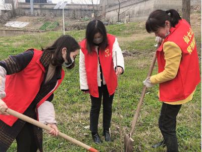 【仙女山】义务植树  泵站河堤添绿忙