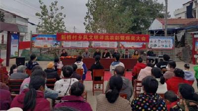 回龙镇新桥村召开首届乡风文明评选表彰大会
