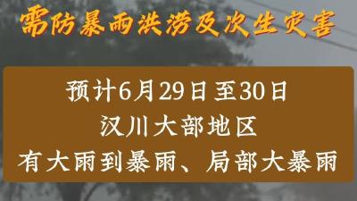 视频 | 汉川将迎一段强降雨集中期需防暴雨洪涝及次生灾害
