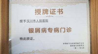 中华医学会给汉川市人民医院授了这牌