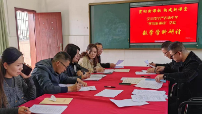 汉川市华严农场中学开展数学组教研活动