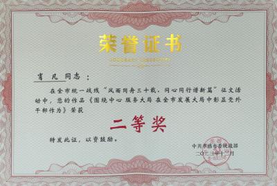 在这个征文活动中，我市两位干部获奖