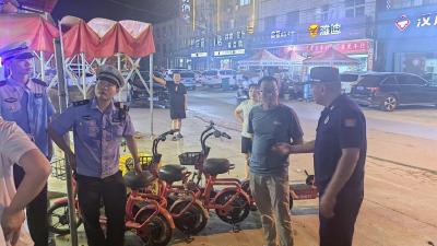 马口镇开展电动自行车安全隐患全链条整治集中夜查行动