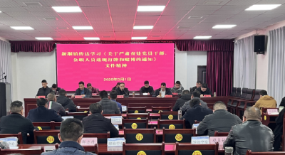 新堰镇召开严肃查处党员干部、公职人员违规打牌和赌博 工作部署会