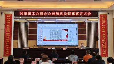 沉湖镇工会联合会开展民法典及禁毒宣讲大会