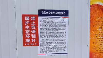 新堰镇红星村开展铁路治安管理宣传活动