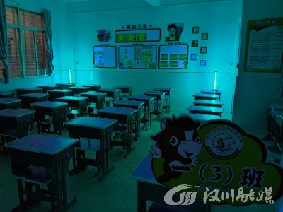 马口镇敖家小学开展爱国卫生运动