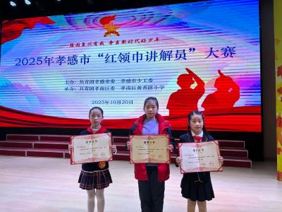 汉川3名“红领巾讲解员”在孝感市大赛中斩获佳绩
