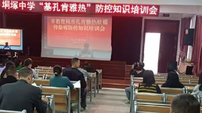 垌塚镇组织收看防蚊知识培训视频会议