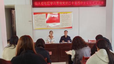 仙人位社区召开学习贯彻党的二十届四中全会精神宣讲会