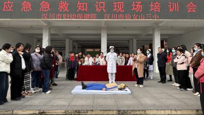 汉川市仙女山第三小学开展应急急救知识现场培训