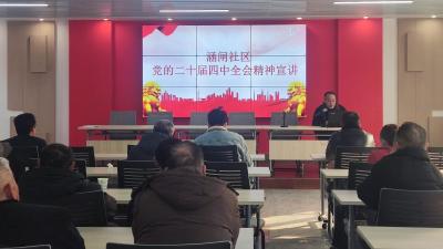 涵闸社区开展学习贯彻党的二十届四中全会精神专题宣讲活动  