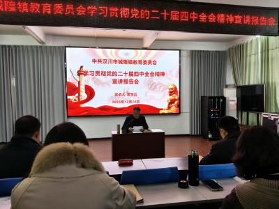 城隍镇教育系统学习贯彻党的二十届四中全会精神