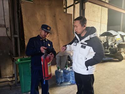 马口消防救援站深入辖区“九小场所”开展防消联勤工作